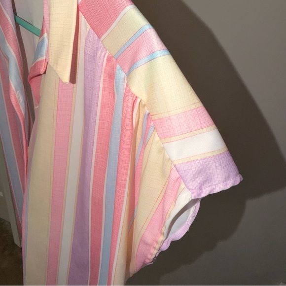 Spring Pastel Button-Up Shirt - Size Large - Picture 4 of 7